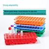 50-Hole Multifunctional Test Tube Rack: Acid, Alkali, and High-Temperature Resistant with Silicone Pad