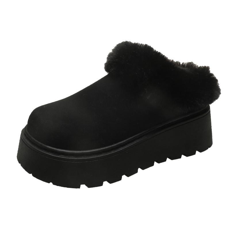 Women's Winter Thick Bottomed Fleece Lined Snow Boots Casual Warm Fashionable Cotton Boots Large Size Snow Boots