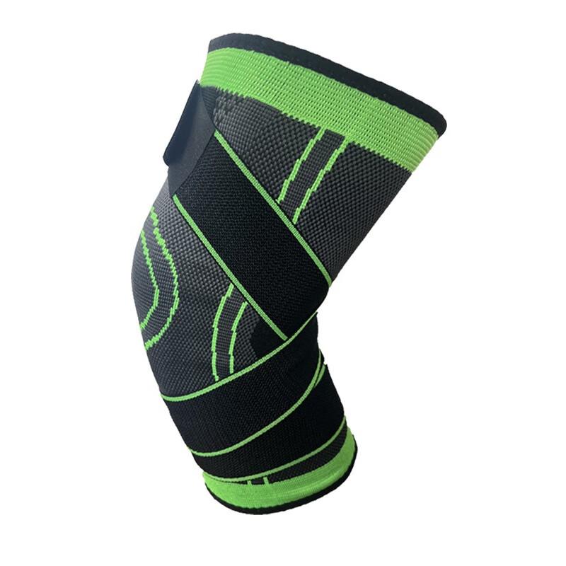 Ting White Strap Knitted Knee Support