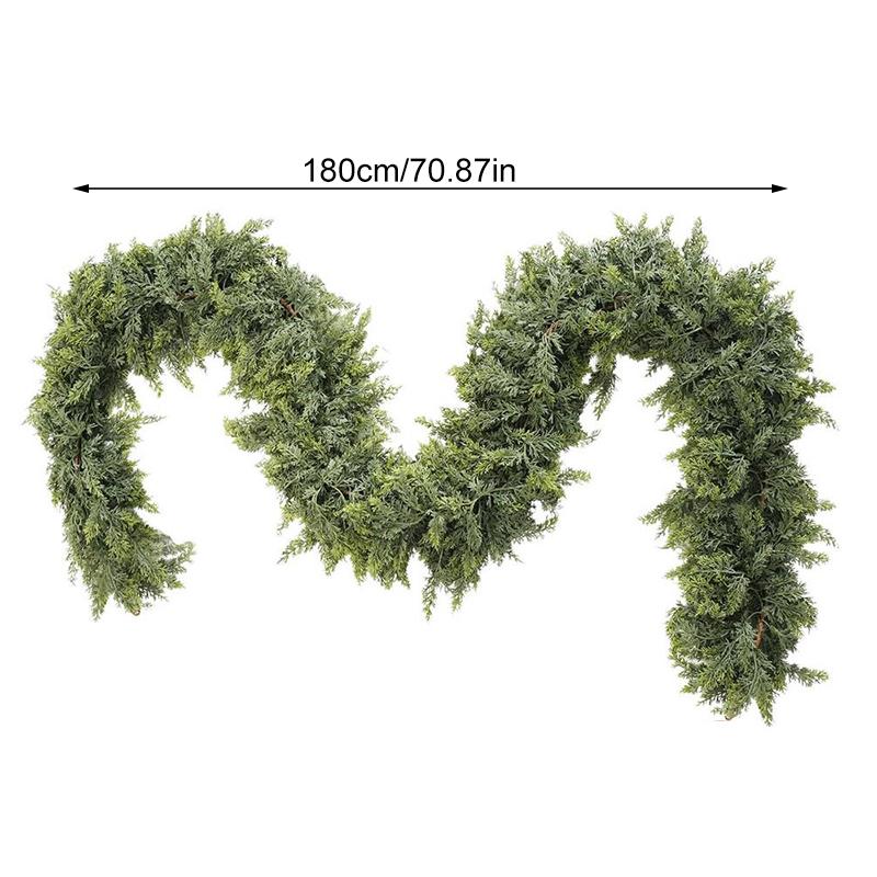 1PC Faux Ivy Vine Party Dark Green Branches Outdoor Decoration Green Christmas Tree Garland Home