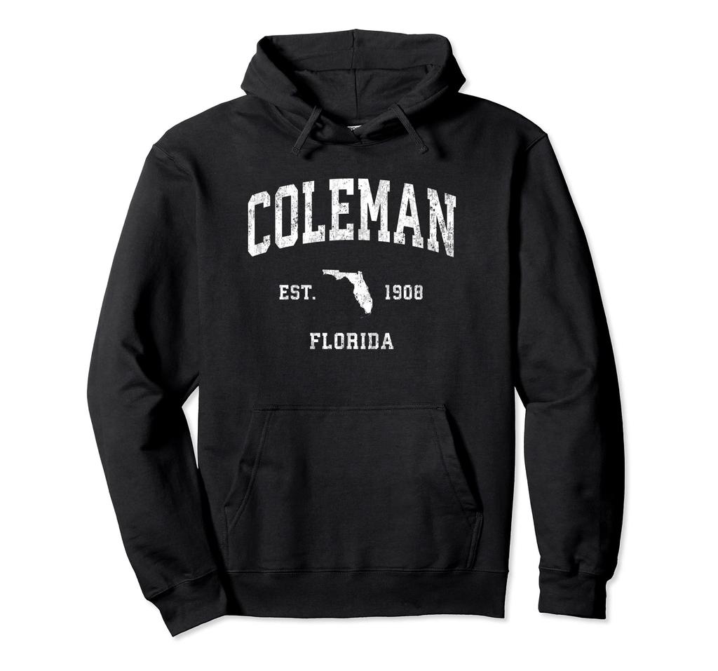 Coleman Florida FL Vintage Athletic Sports Design Hoodie