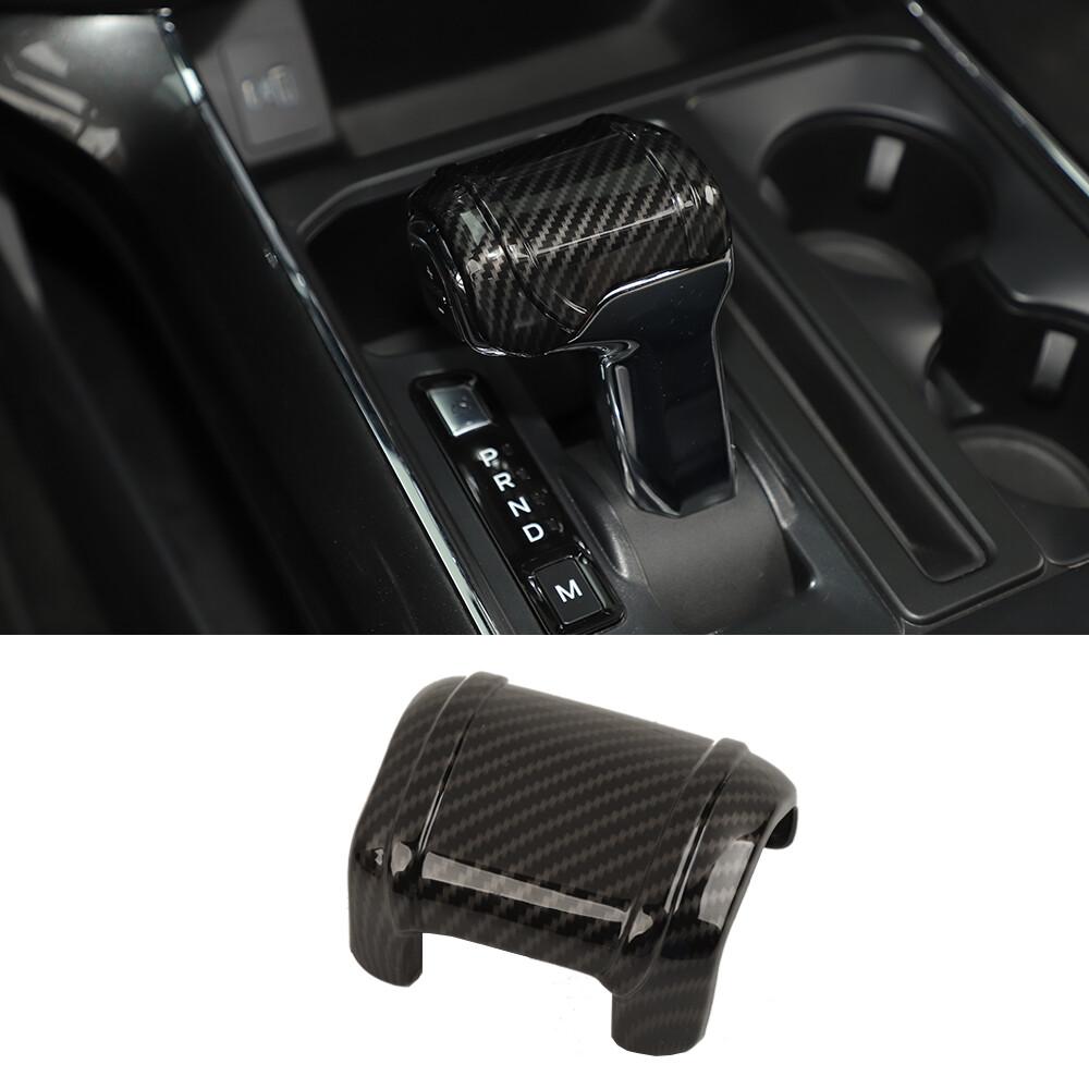 Gear Shift Lever Shifter Knob Cap Decor Cover Trim For Ford F-150 F150 -2024 Carbon fiber