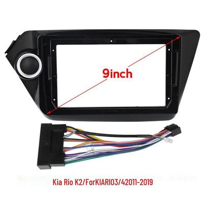 Marco y cableado de navegación Android de pantalla grande para 11 Kia K2, versión de ultramar 11-19 Rio 3/4
