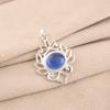Dark Blue Cat's Eye Gemstone 925 Stamped Silver Jewelry Handmade Pendant For Her CP-1-41