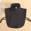 Vintage Stand Fake Collar Shirt Women Lace Lapel Detachable Collars For Women Black False Collars Woman Half Shirt Blouse