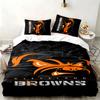 Cleveland Browns 3pc Set Perfect for Bedroom Use Comfortable Bedding Set Includes a Duvet Cover and Two Pillowcases Ideal Birthday or Christmas Gift