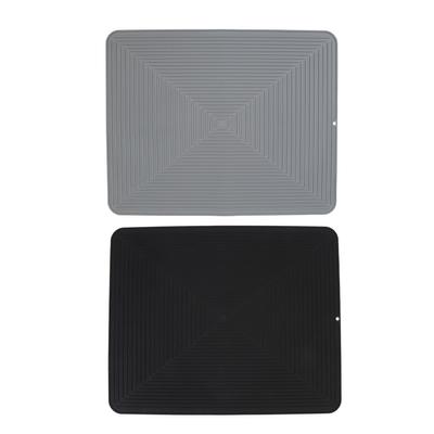 Silicone Dish Drying Mat Countertop Protector Heat Insulation Non Slip Drain Pad for Kitchen Counter