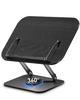 Viozon Book Stand, Reading Stand, 360-Degree Rotating Base, Stepless Height Adjustment, Foldable, Excellent Stability, Easy To Carry, Easy Page Turnin