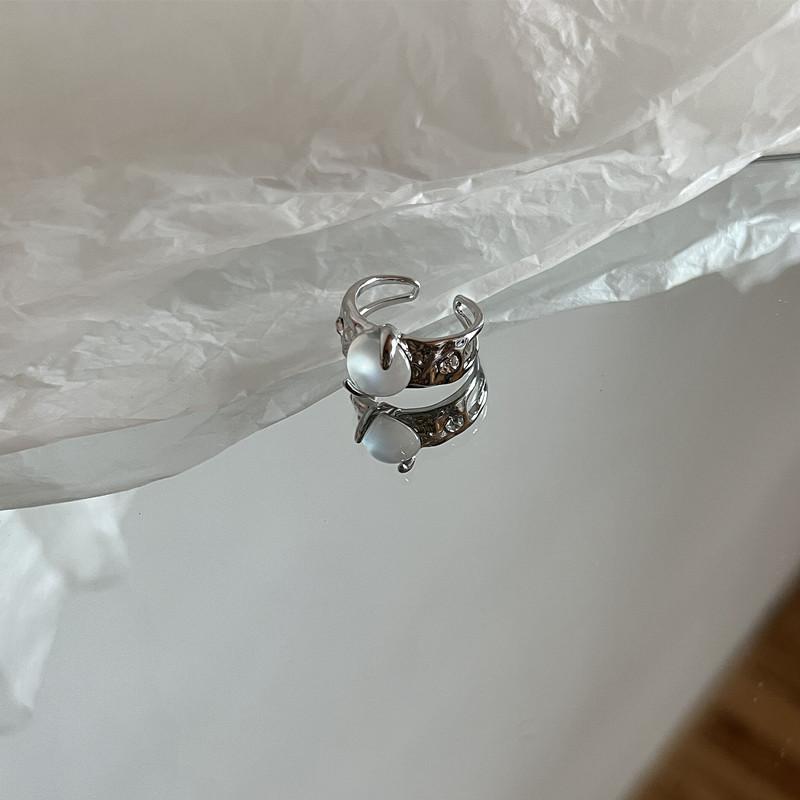 Vintage Silver Color Red Oval Ring For Women Trendy Elegant Irregular Natural Stone Luxury Ring Woman Y2K Aesthetic Jewelry Gift