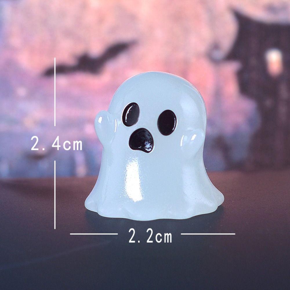 6pcs Set Micro Landscape Halloween Miniature Ornaments Glow In Dark Figurines  Dollhouse Decor