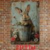 Vintage Rabbit Metal Wall Art, Farmhouse Kitchen Decor, Living Room Figure
