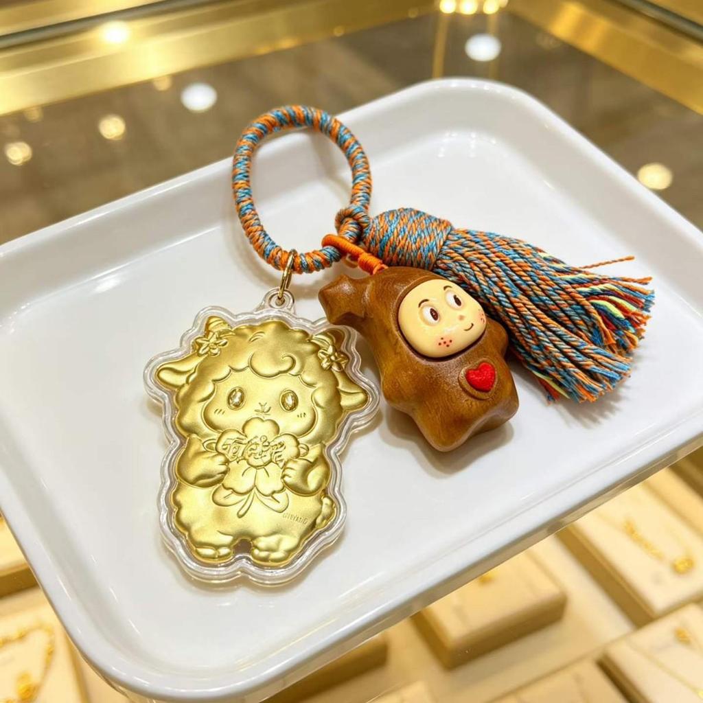 999 Pure Gold Horse Keychain Pendant: Instant Wealth Charm for Phone, Bag, or Car