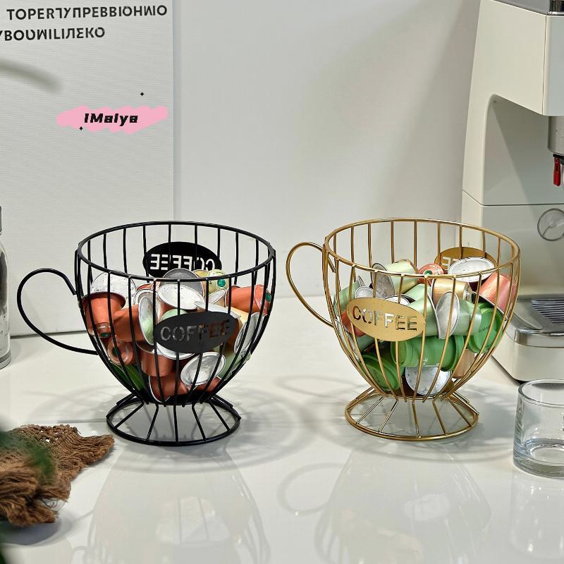 M-Metal Coffee Capsule Holder Large Capacity Cup Coffee Pod Organizer For Coffee Shop Bar Display Kitchen Storage Accessories