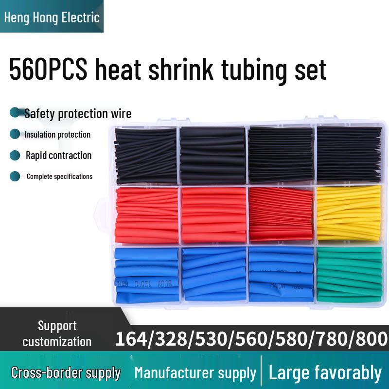 560PCS Colored Heat Shrink Tube Set - Insulated Protective Sleeves