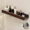 Vintage Walnut Bathroom Wall Shelf & Cosmetic Rack