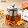 1PCS Glass Teapot Large-Capacity with Stainless Steel Strainer Thickened High-temperature Resistant Teapot for Loose Tea Leaves