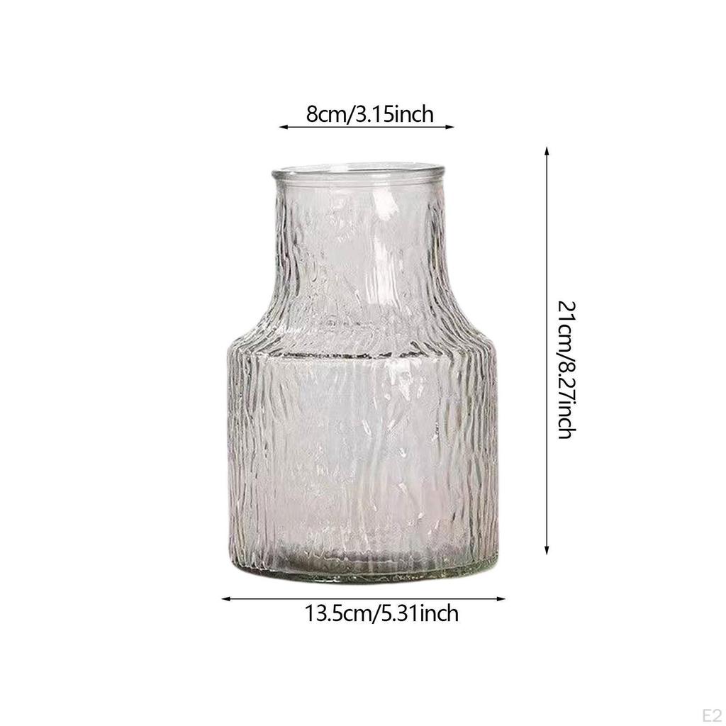 Glasblumenvase Knospe Kreative Hochzeitsmittelstücke Flasche Rundkrug für Bücherregal