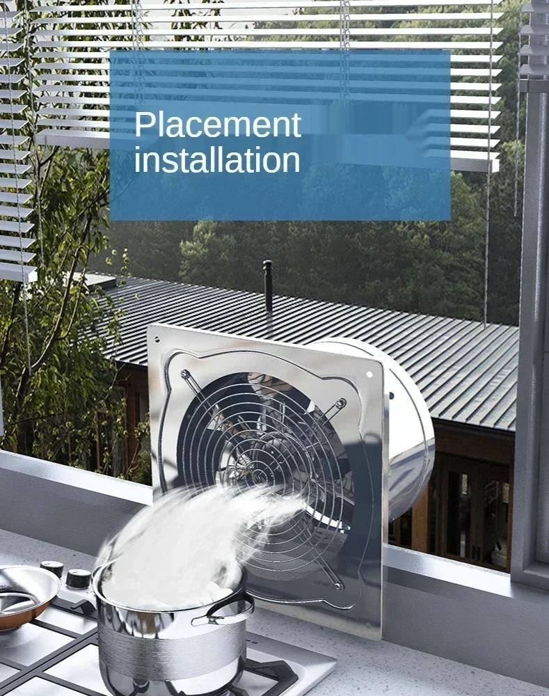 6/7 inç Inline Aspiratör egzoz fanı Havalandırma Borusu Fan Banyo Mutfak Duvar Penceresi Paslanmaz Çelik Tavan Vantilatörü