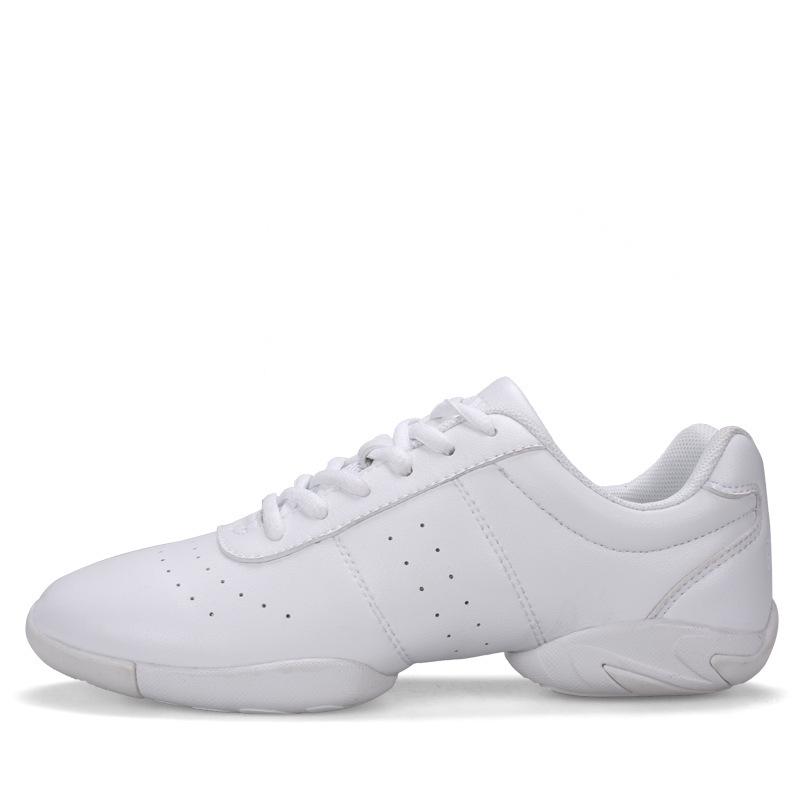 Scarpe Bianche Aerobica e Danza per Bambini - Suola Morbida Antiscivolo per Ragazze, Cheerleading e Allenamento 610