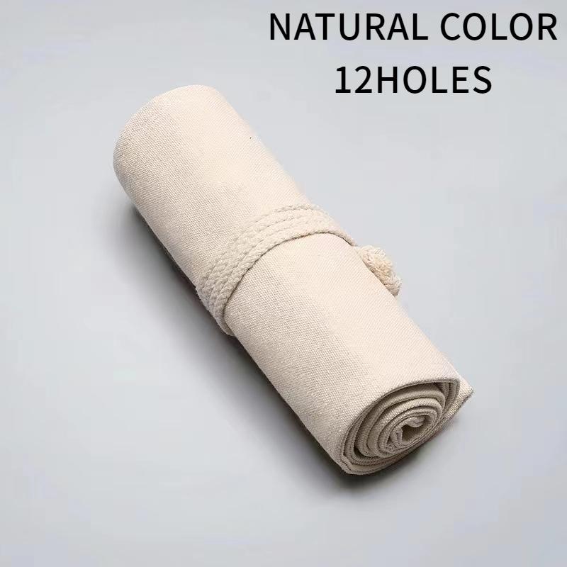 1 Stück Leinwand-Federmäppchen - Schlichtes und stimmungsvolles Design, buntes Blei-Skizzen-Federmäppchen für Künstler, Studenten und Büros