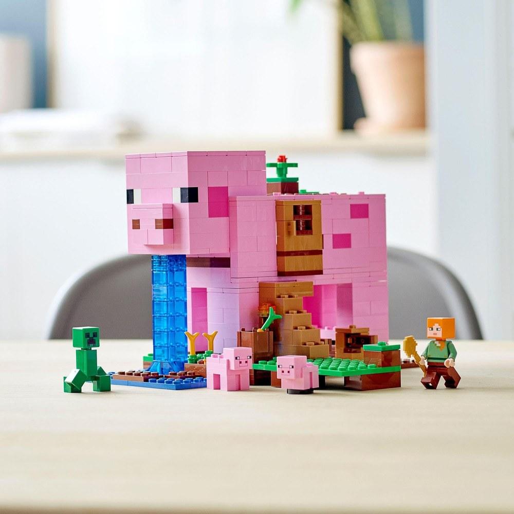 LEGO Minecraft Pig House 21170 Toy Block Christmas Gift for Boys and Girls Aged 8 and Up