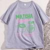 Matcha Lovers Club Tee Oversized T Shirt Cafe Aesthetic Graphic Tee Funny Tea TShirt for Men Women Streetwear