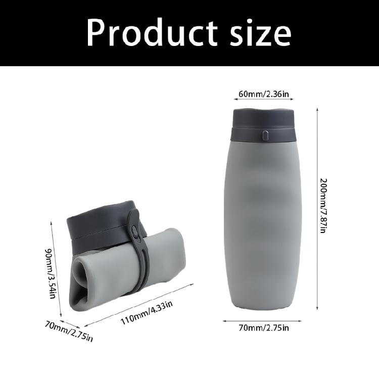 User Friendly Silicone Folding Cup Drinking Bottle Perfect for Outdoor Activity Enthusiasts Leakproof and Easy Cleaning
