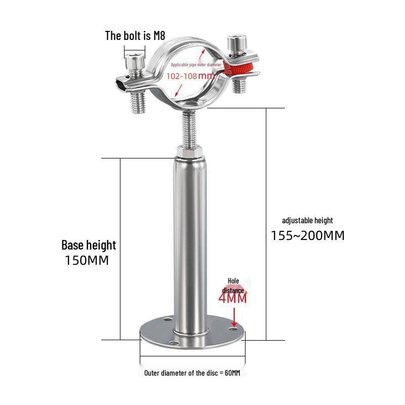 Stainless Steel Pipe Fixing Bracket Clamp for Gas and Water Pipes