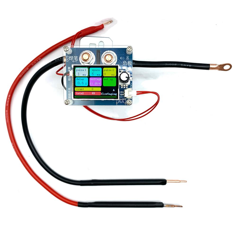 Portable Digital Color Display Spots Welding Machine Dual Pulse Adjustable Spotwelder 180 Degrees