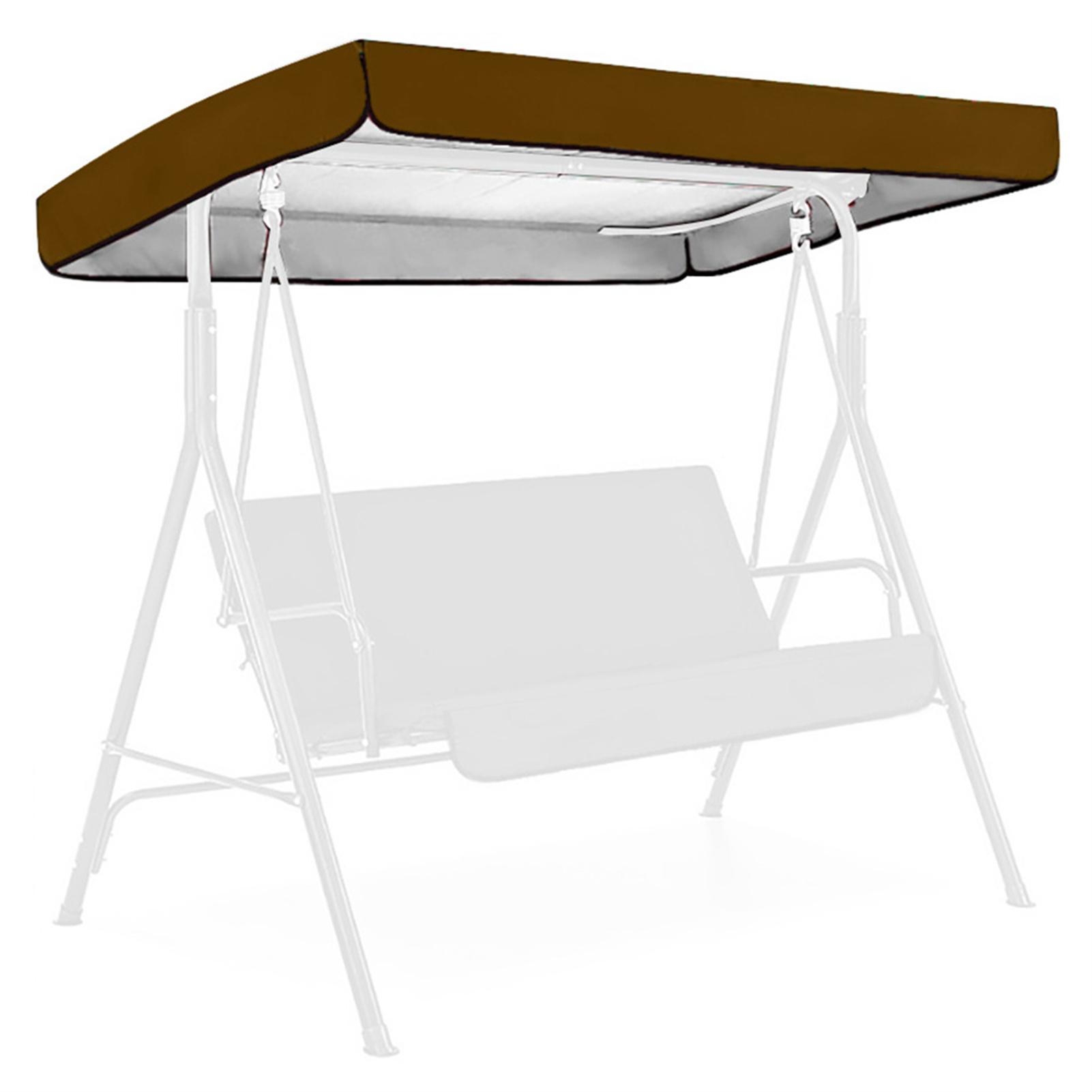 

Swing Canopy Replacement Top Cover Waterproof+Sun Shade for Patio Swing Garden Swing Outdoor кофейный