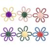 Handmade Woven Flower Wall Decoration, Multiple ColorCotton Rope Floral Decoration Nursery Artwork