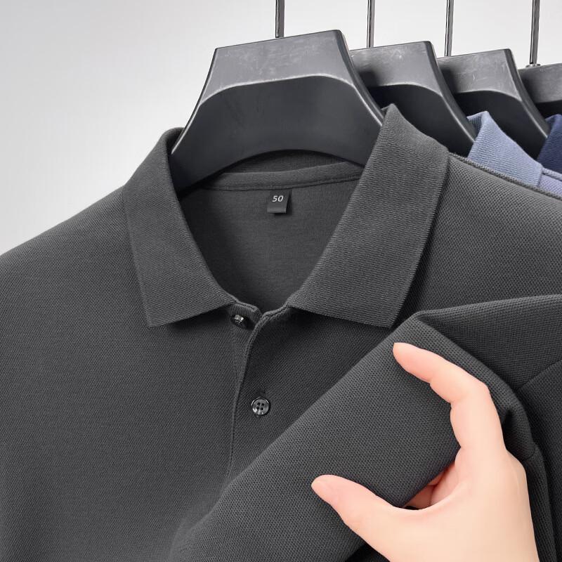 Men s 100% Long-Staple Cotton Long Sleeve Polo Shirt M