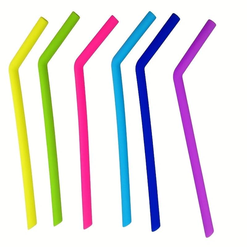 8PCS Silica Gel Drinking Straw Food Grade Straw for Children Recycleable Bent Straw