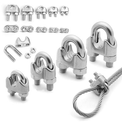 1Pc M2/3/4/5/6/8/10/12/14mm Cable Clip 304 Stainless Steel Wire Clamp Bolts Rigging  Steel Wire Rope
