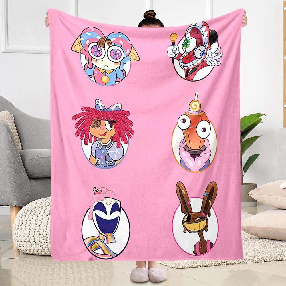 Digital Circus Blanket Soft Warm Cozy Great for Chair Bed Livingroom for All Occasions Digital Print Suitable for Gifting Relatives and Friends