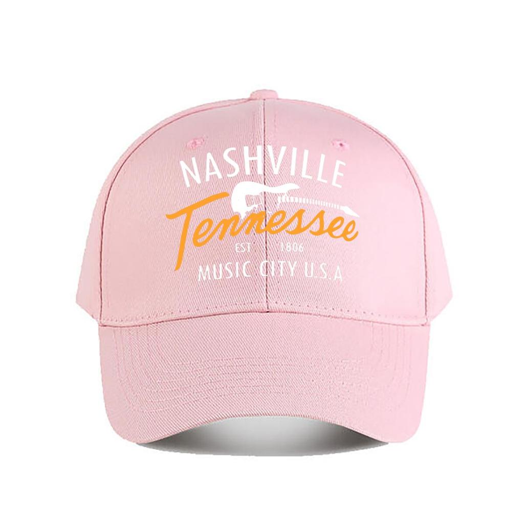Nashville Tennessee Music City Guitar Baseball Cap Fashion Unisex Sunhat Womens Outdoor Sports Snapback Cap
