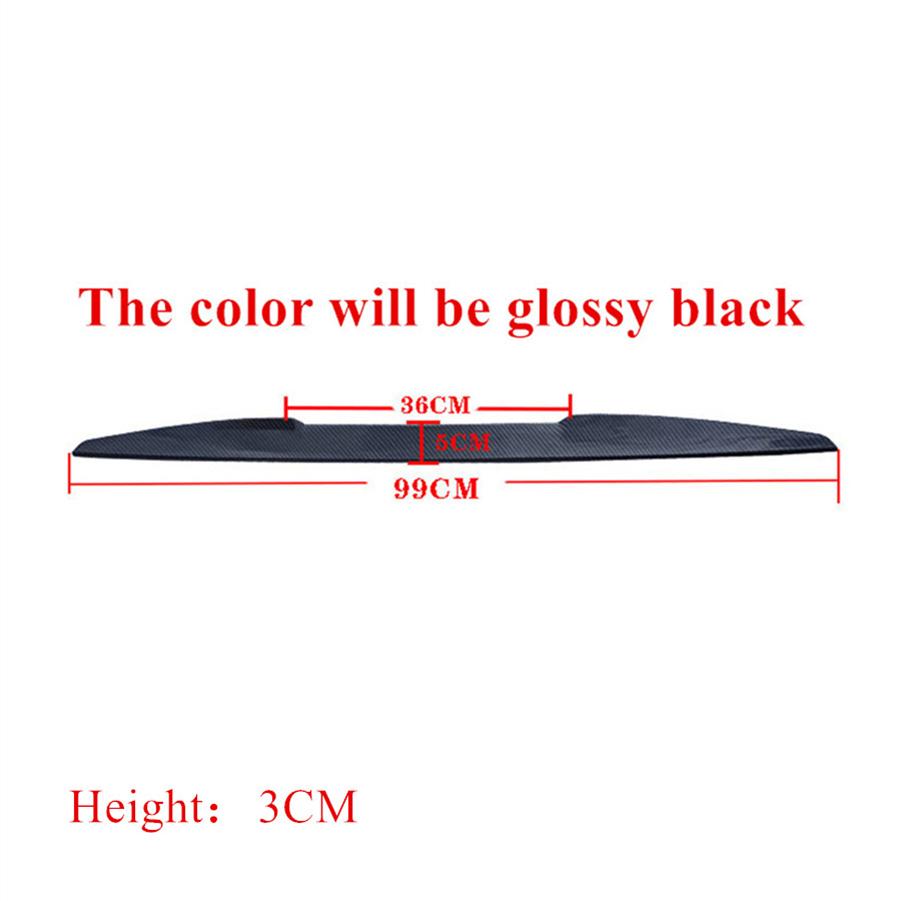 Universal Car Roof Spoiler 99cm Rear Spoiler Wing Sticker PU Glossy Black