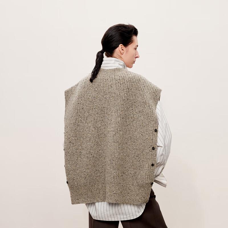 LESS 2024 Autumn V-Neck Sleeveless Sweater Vest