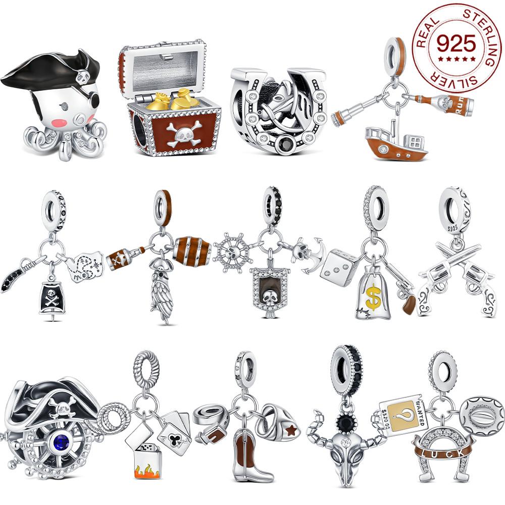 Copper Beads, Pirates Of The Caribbean And Western Cowboy Charms Jewelry Making For Original Bracelet Diy Gifts