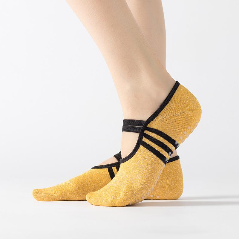 Ladies Spring and Autumn Professional Yoga Pilates Sports Fitness Dance Non Slip Indoor Special Floor Boat Socks