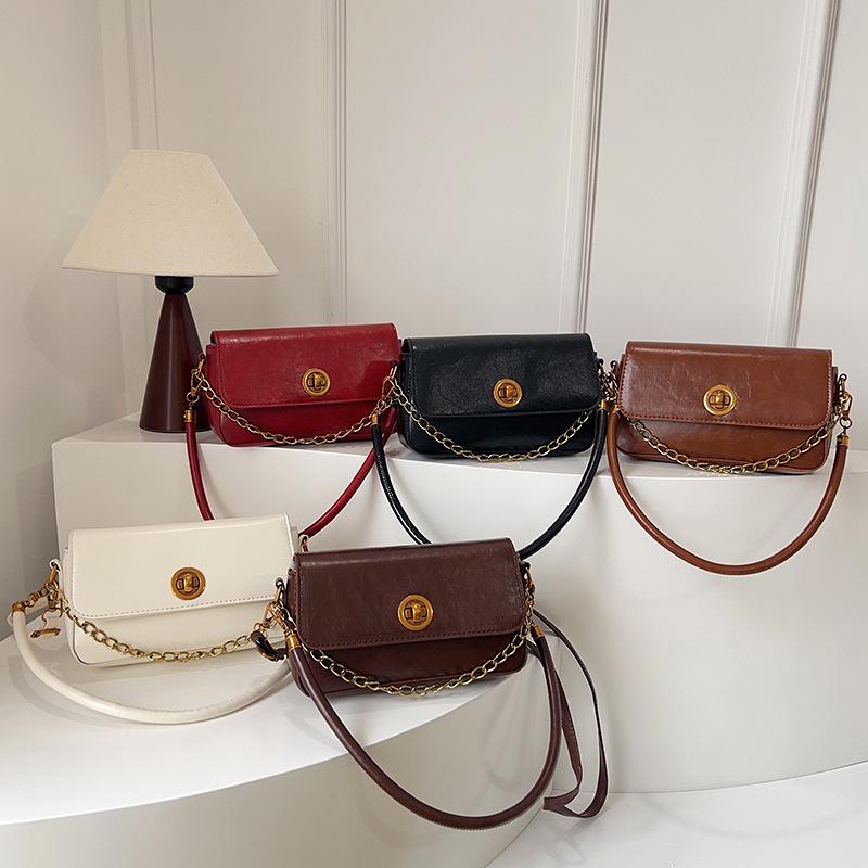 Chic Retro Small Square Shoulder Bag for Women - Stylish 2025 Spring Fashion Crossbody for Commuting