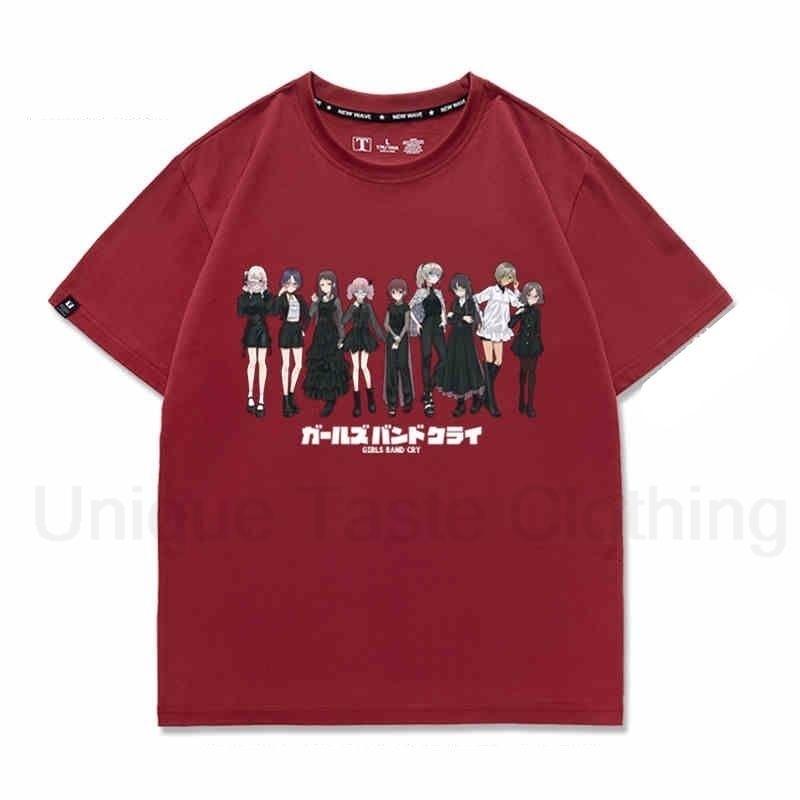

GIRLS BAND CRY T Shirt Harajuku Cartoon Fashion ISERI NINA KAWARAGI MOMOKA Rupa Print Tshirt Unisex Women Cotton Short Sleeve Tee S