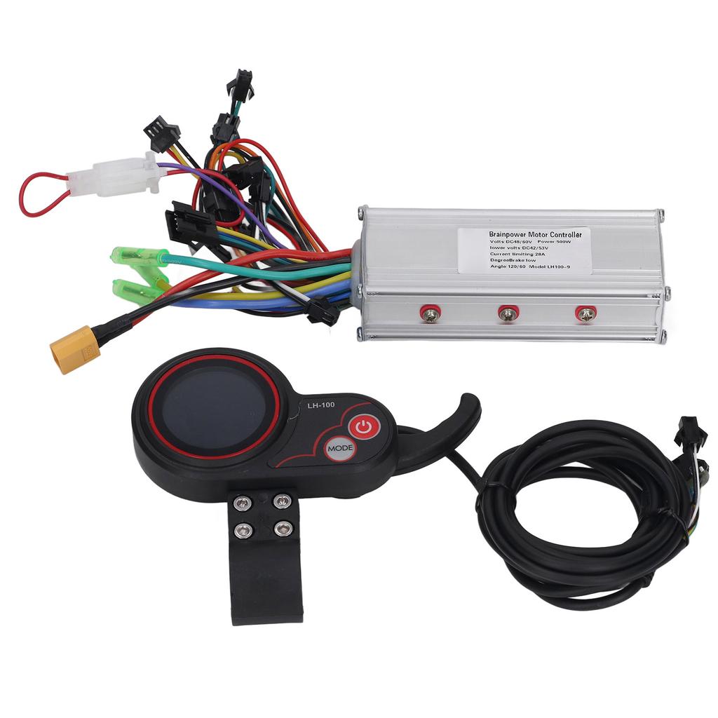 48V 60V Electric Bike Scooter Controller with Round Colorful Thumb Throttle LH100 LCD Panel for