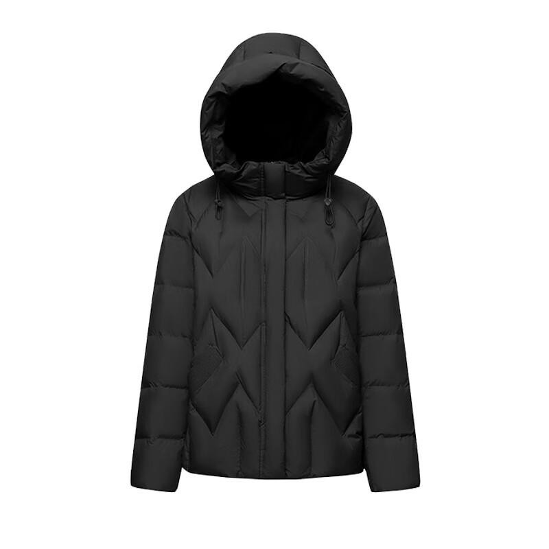 Yalu EW Women's Winter Hooded Wave Texture Short Down Jacket YYXFF86912