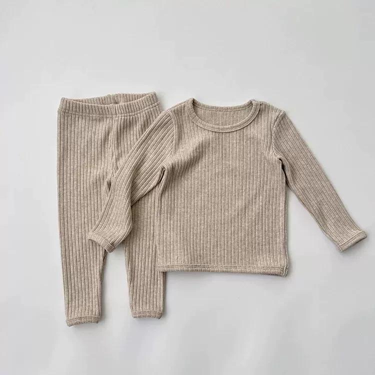 Spring Autumn Baby Clothing Set for 0-5Y Baby Girl Boy Homewear Warm Sweater +Pants Children Pajamas Baby Girl Clothes