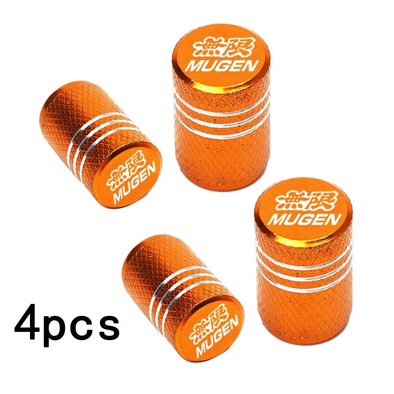 VZH5 For Honda Civic Accord 7 Type R FN2 FK8 Fit Jazz RS CRX Mugen 4pcs Car Wheel Tire Valve Caps Tyre Stem Covers Airdust Waterproof