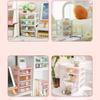 Kawaii Desktop Stationery Storage Box Organizer Drawer Pen Holder Makeup Cosmetic Plastic Drawer Storage Box Desk Organizer Cute