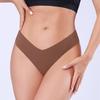 Seamless Ice Silk Low-Waist Briefs for Women - Breathable, Quick-Dry, Pure Cotton Crotch, Large Size Yoga Sports Underwear