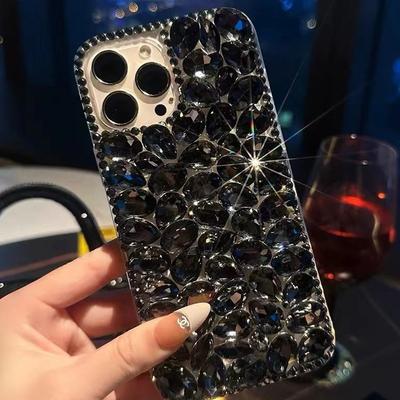 Lyxiga Full Rhinestones är lämpliga för Apple 15promax Mobiltelefonfodral 14Pro med diamanter 16plus All-inclusive 13 Flash Xsmax.