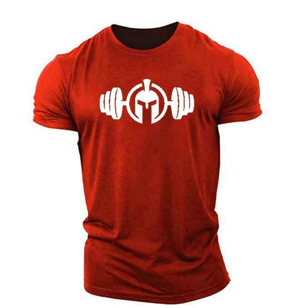 Retro Spartan men's T-shirt, 3D printed short sleeved top, oversized fashionable oversized fitness and sports men's clothing